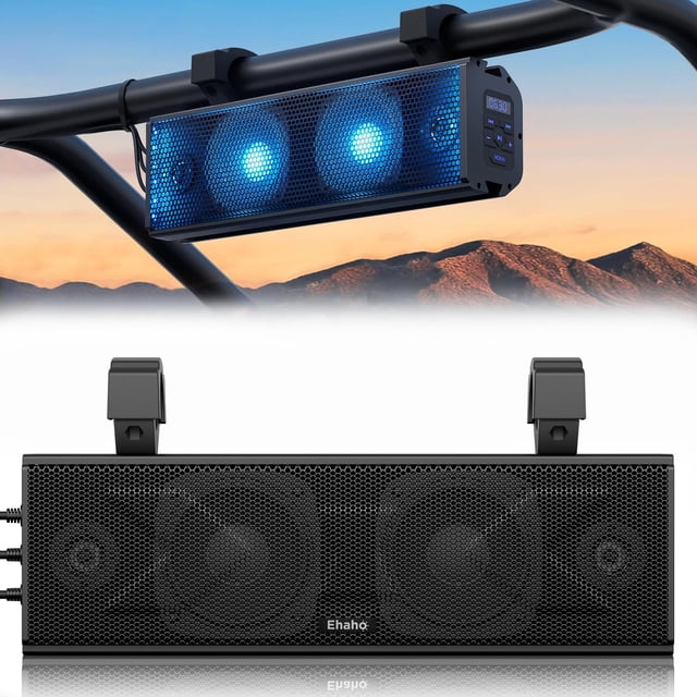 Barra de sonido UTV Ehaho 17 pulgadas Bluetooth RGB IP65 resistente al agua