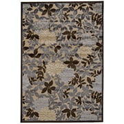 Sofra Transitional Chenille Rug, Silver Gray/Tan, 5ft-3in x 7ft-6in Area Rug