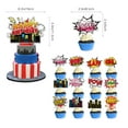 thumbnail image 5 of Hero Birthday Party Decorations Kit: 1 Happy Birthday Banner, 1 Large & 24 Small Cake Toppers, 16 Balloons for Superhero Theme Party Supplies, All Ages, 5 of 6