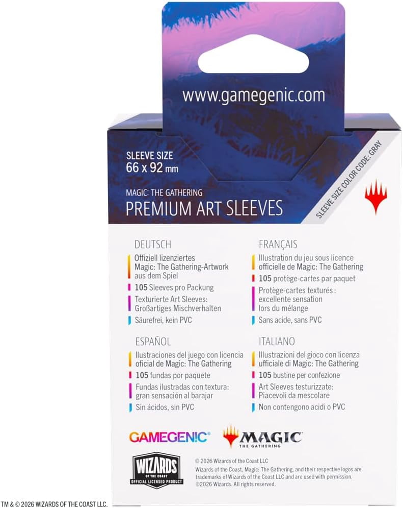 Gamegenic Magic: The Gathering Lorwyn Eclipsed Premium Art Sleeves - Eclipsed Merrow Design, 105 Textured Matte Sleeves, Smooth Shuffle & Card Protection, Full-Color, Acid-Free, PVC-Free