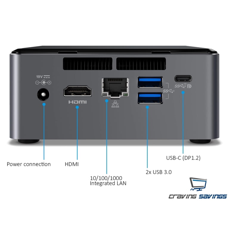 Intel NUC7i5BNH Mini PC, Intel Core i5-7260U 2.2GHz, 4GB DDR4