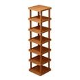 thumbnail image 4 of 51"H Large Vertical Shoe Rack Organizer, Space Saving Corner Shoe Shelf Tower for Closet Entryway Garage, Brown, 4 of 5