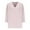Pink, variant on Lenpel T Shirts for Women 3/4 Length Sleeve Scalloped V Neck Solid Color Tunic Tops Casual Loose Tee Blouses(Purple,X-Large)
