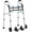 Silver, variant on Narrow Walkers for Seniors, Folding Walker with Skis and 5" Wheels for Small Spaces, Adjustable Width & Height,  Lightweight Standard Rolling Walker, Support Up to 350lbs,