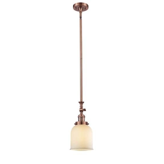 Innovations 1-LT LED Small Bell 5" Mini Pendant - Antique Copper - 206-AC-G51-LED