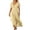 Yellow, variant on Unir Women's Summer Maxi Dress, Solid Color Eyelet Short Sleeve V-Neck Casual Dress for Daily & Travel, 1PC, S-XXL