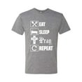 thumbnail image 2 of Eat Sleep Pray Repeat for Christians Faith | Mens Inspirational/Christian Premium Tri Blend T-Shirt, Premium Heather, Small, 2 of 3