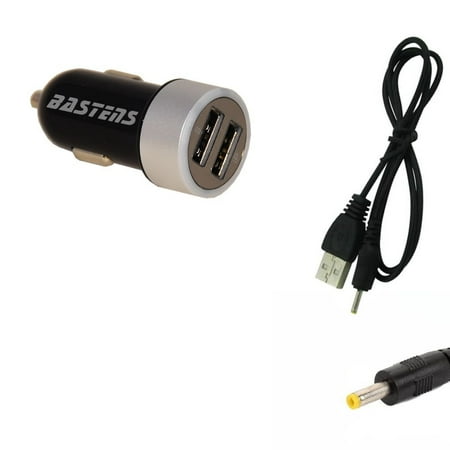 2in1 mini pocket sized lighted car charger kit includes double USB power ports 2.4 Amp 12W with USB charge cable designed for the Sony (Best Small Valve Amp)