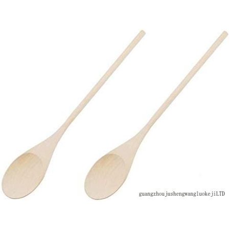 

18-Inch Long Handle Wooden Cooking Mixing Spoon Birch Wood Set Of 2