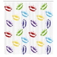 thumbnail image 3 of Ambesonne Colorful Shower Curtain, Seductive Lips Kisses Art, 69"Wx84"L, Multicolor, 3 of 3
