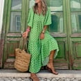 thumbnail image 3 of DLLMJING Geometric Printed Bubble Sleeved Dress Street Oversized Women's Clothing, 3 of 7