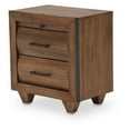 thumbnail image 2 of Michael Amini Brooklyn Walk Wood Nightstand - Burnt Umber Brown, 2 of 7