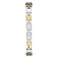 thumbnail image 3 of Reloj GUESS G-Link de acero inoxidable plateado bicolor para mujer, 3 of 5