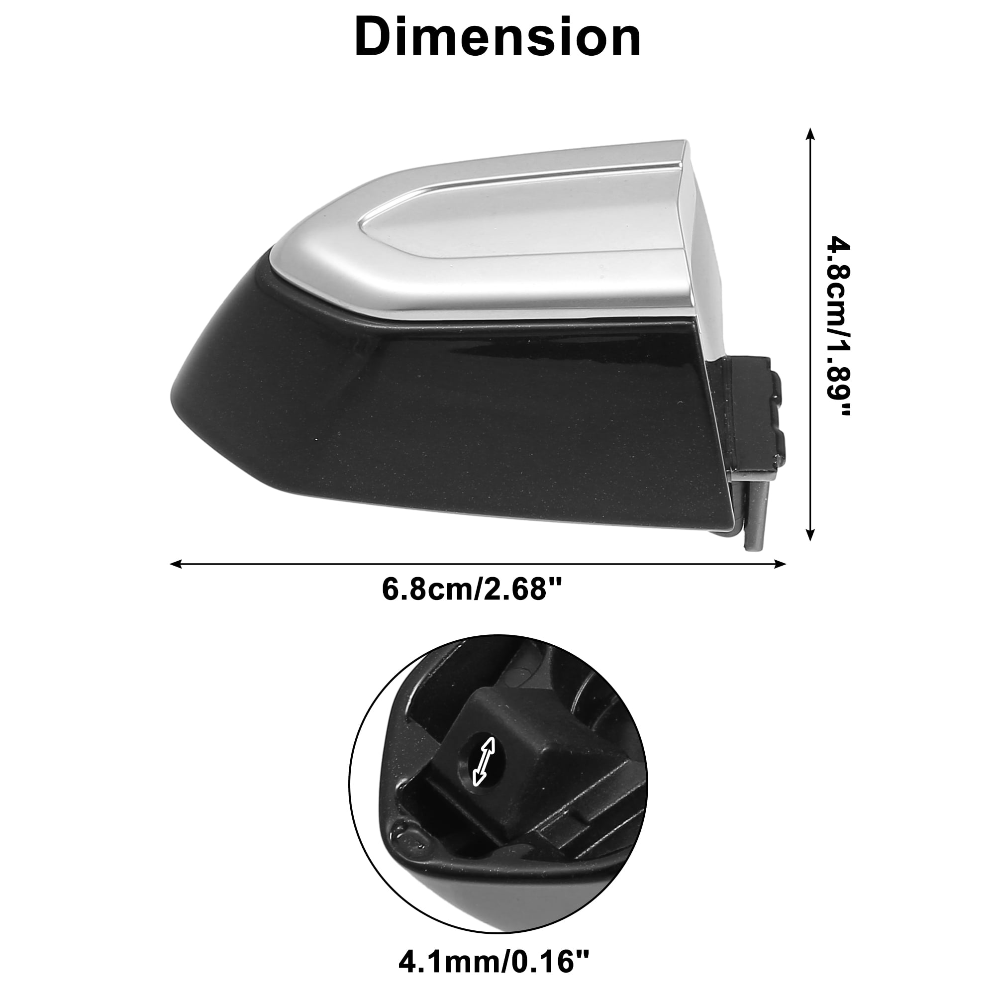 Unique Bargains Front Right Door Lock Cylinder Cover for Cadillac ATS Black 1 Pack