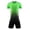Green, variant on Yuncity Toddler Boys Outfit Short Sleeve Crew Neck Gradient Color Tops With Shorts 2 Pieces Set Summer Youth Sport Football Outdoor Daily Wear Kids Clothes Set Size 6-7 Years Black