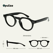 OPULIZE RIO Blue Light Blocking Reading Glasses - 5-Pack - Flat Top Frame - Black, Brown & Blue Tortoiseshell, Green, Gray - Mens Womens - BBBBB53-12367 - +2.00