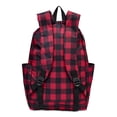 thumbnail image 4 of No Boundaries Women's Print Backpack Buffalo Plaid Red Black, 4 of 5