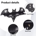 thumbnail image 3 of Gothic Bat Shelf Black Wooden Wall Mounted Crystal Shelf Display 14.9x7.8in, 3 of 7