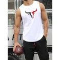 thumbnail image 2 of Camiseta sin mangas de fitness de verano para hombre, camiseta musculosa, camiseta de baloncesto para hombre, chaleco de entrenamiento americano con base ancha para hombros, 2 of 4
