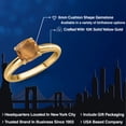 thumbnail image 2 of Gem Stone King 10K Yellow Gold Brown Tiger Eye Solitaire Engagement Ring for Women | 1.00 Cttw | Cushion 6MM | Gemstone Birthstone | Size 7, 2 of 6