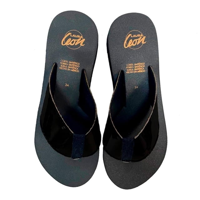 Sandalia Laura León Talla 24 Casual Inox Negro