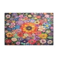 thumbnail image 6 of Qxltty Vibrant Floral Pattern Leather Drying Mat for Kitchen Countertops Coffee Mats Hide Stain Quickly Absorbs Water Tableware Decor, 6 of 6