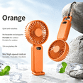 thumbnail image 7 of Handheld Mini Fan Usb Rechargeable 5 Inch Portable Personal Cooling Fan Digital Display Small Desk Fan for Travel Outdoor Home Use Orange 1 Pack, 7 of 7