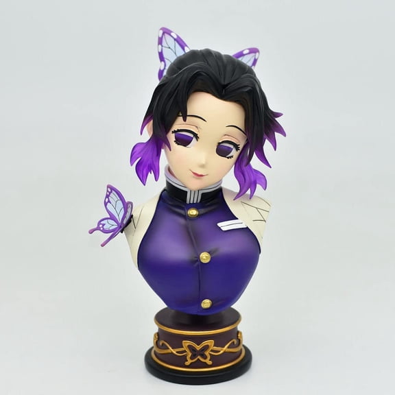 New Shinobu Kocho, 15CM/5.9INCH Shinobu Kocho Bust Statue Cartoon PVC Collectible
