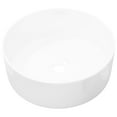 thumbnail image 2 of vidaXL Bathroom Basin Round Counter Vessel Sink Plump Washroom Basin Ceramic, 2 of 6