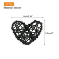 thumbnail image 2 of 16uds Corazón Forma Ratán Bola Jarrón Relleno Natural Ratán para San Valentín Día Decoración Boda Hogar Decoración Negro 2.36 Pulgadas, 2 of 5