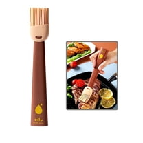 Silicone Basting Brush and Pastry Brush for Baking, Use as BBQ Grill Brush, Turkey Baster, Oil Brush for Cooking Brush - Food Brush - Sauce Brush for Kitchen - Silicone Brush Cooking (Brown)
