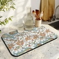 thumbnail image 3 of Washable Rubber Botanical Leaves Vintage Floral Dish Drying Mats for Kitchen Counter Home Large Coffee Bar Pad Accessories and Decor for Utensils Stemware 19.5''x12'', 3 of 7