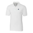 thumbnail image 2 of Men's Cutter & Buck White Michigan Wolverines Vault Advantage Tri-Blend Pique Big & Tall Polo, 2 of 3