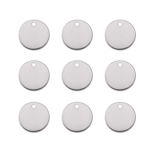 Tacool 925 Sterling Silver Round Stamping Blanks Coin Disc Tag Charms Pendant#49
