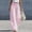 *Pink, variant on ClodeEU Women's High Waist Linen Blend Striped Wide Leg Pants, Flowly Beach Trousers with Pockets Black,Women's Plus L