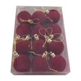 thumbnail image 2 of Deeceymbur Velvet Flocked Christmas Tree Ornaments Set of 12 Plastic Balls Hanging Decor for Holiday Decoration Party Festive Display, 2 of 6