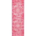 thumbnail image 1 of Unique Loom Richmond Medallion Border Rug  2' x 6' Runner Pink/Ivory, 1 of 1