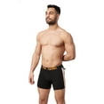 thumbnail image 3 of FOXPOLO - Side Striped Patterned Boxers, 95% Cotton 5% Lycra, Luxury Men's Underwear, Premium Comfort | S - Black, 3 of 7