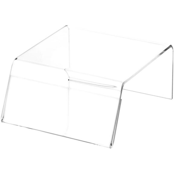 Plymor Clear Acrylic Sign-Holder Display Riser, 2.25" H x 4.5" W x 5.25" D (1/8" thick) (2" x 4.5" Sign)