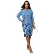 Jessica London Women's Plus Size Two Piece Single Breasted Jacket Dress Suit Outfit