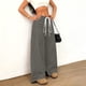 thumbnail image 5 of Pincandy Women's Solid Color Faux Suede Elastic Waist Wide Leg Pants - High Stretch Casual Loose Fit with Pockets, Perfect for Daily Wear & Weekend Getaways, 5 of 7