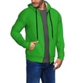 thumbnail image 2 of Goofa Green Pattern Mens Full-zip Hoodie, Zip-up Pullover Hooded Sweatshirt, Kangaroo Pocket Hoodie Ideal for Daily Wear, Travel, and Home-XX-Large, 2 of 5