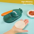 thumbnail image 4 of Dumpling Skin Presser Artifact Pressure Dough Pressing Wrapper Household Pastry Handheld Washable Kitchen with Handle Green and Orange, 4 of 8