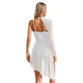 thumbnail image 2 of iiniim Lyrical Dance Costume One Shoulder Modern Contemporary Dress Dancewear for Women Girls White L, 2 of 7