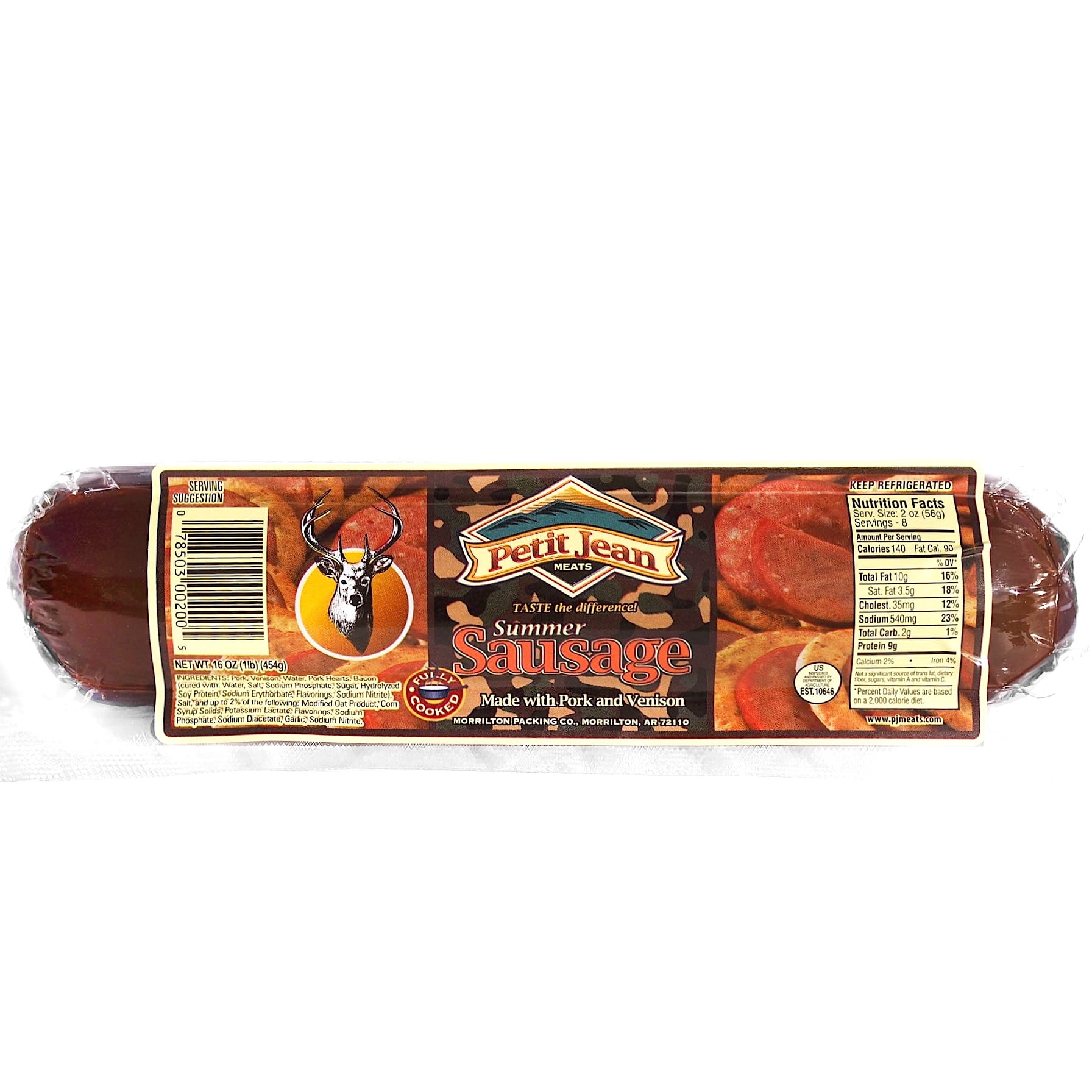 Petit Jean Meats Summer Sausage, 16 oz.