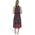 thumbnail image 4 of Falling Flowers Women's Ruffle Neck Midi Dress, Sizes XS-XL, 4 of 6