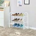 thumbnail image 6 of Stainless Steel Shoe Rack, Freestanding Shoe Storage, 3 Layer Shoe Organizer for Entrance, Dustproof and Durable, Space-Saving Shoe Cabinet for Dormitory and Home, 6 of 7