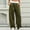 Army Green, variant on Sevevn Women's Fall Two-Tone Contrast Waist Wide-Leg Sweatpants Elastic Drawstring Comfortable Lounge Pants with Side Pockets
