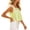 Yellow, variant on Women's Spring Summer Solid Color Sleeveless Square Neck Top Lace Trim Ruched Detail Casual Crop Blouse Yellow