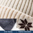 thumbnail image 3 of Bonnet d'Hiver Bonnet Tricoté avec Cache-Oreilles Extensible Bonnet de Ski, 3 of 5